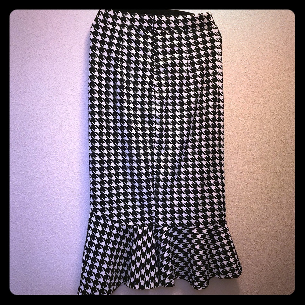 Houndstooth Mermaid Skirt